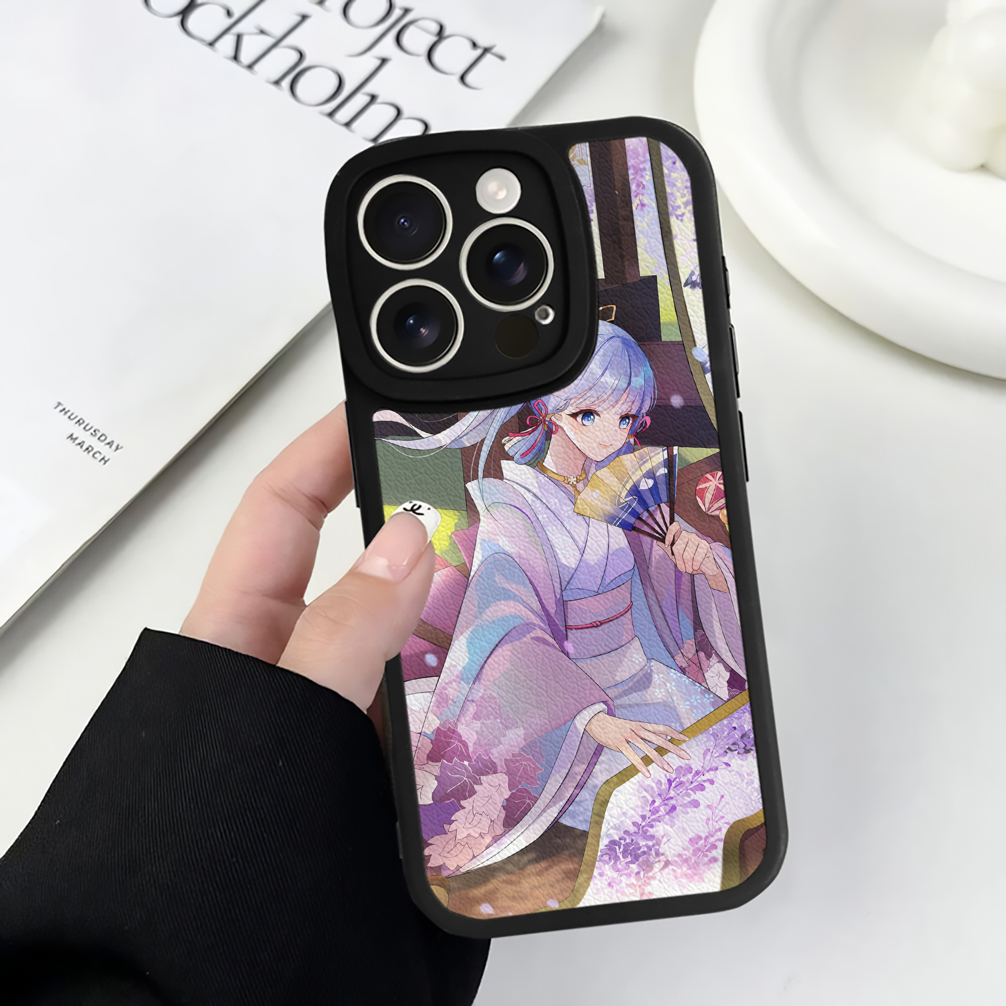 げんし神 genshin 【iPhone 16シリーズ対応】シリコンスマホケース（レザー調） 材質：シリコン